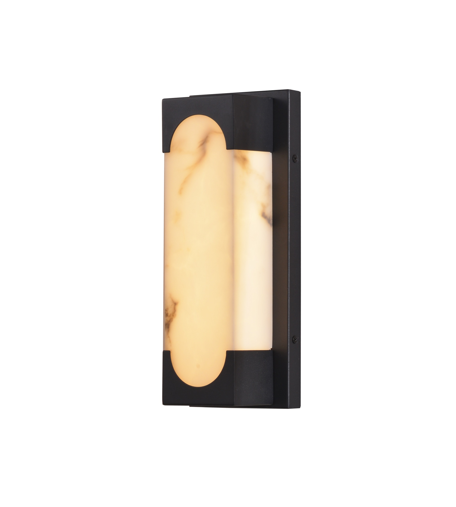 Tempat Lilin Dinding Naungan Alabaster Persegi Panjang Tiruan Modern