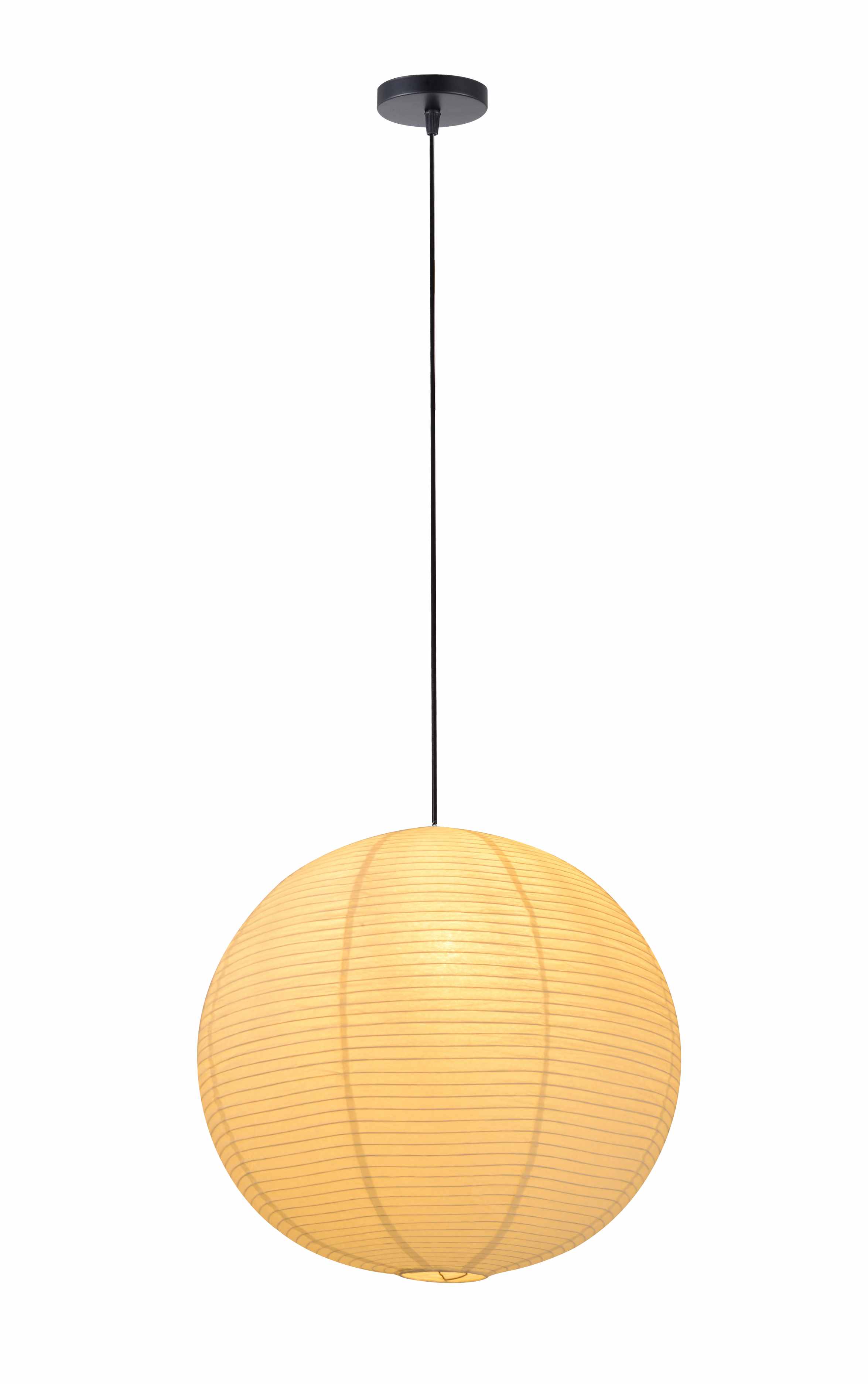 Lampu Liontin Bola Kertas Beras