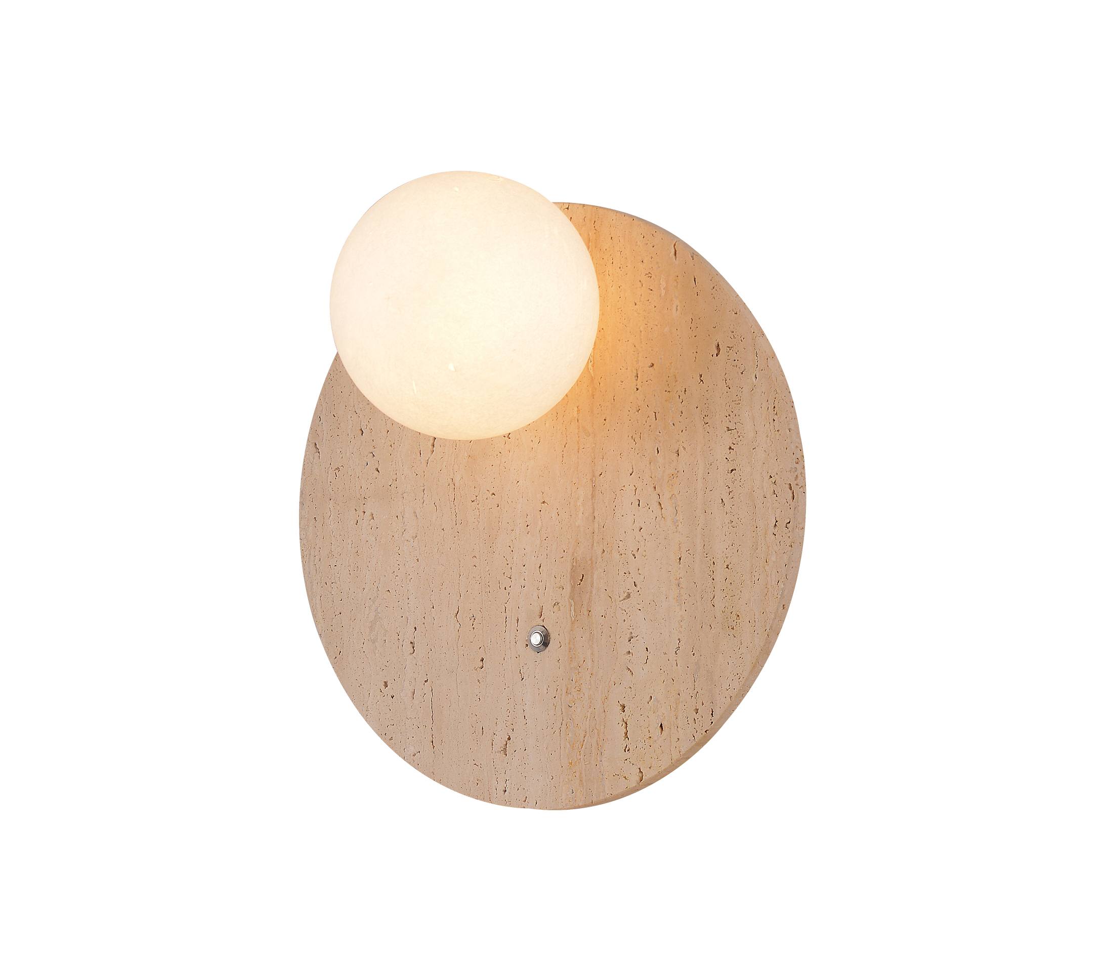Tempat Lilin Dinding Globe Travertine Bulat