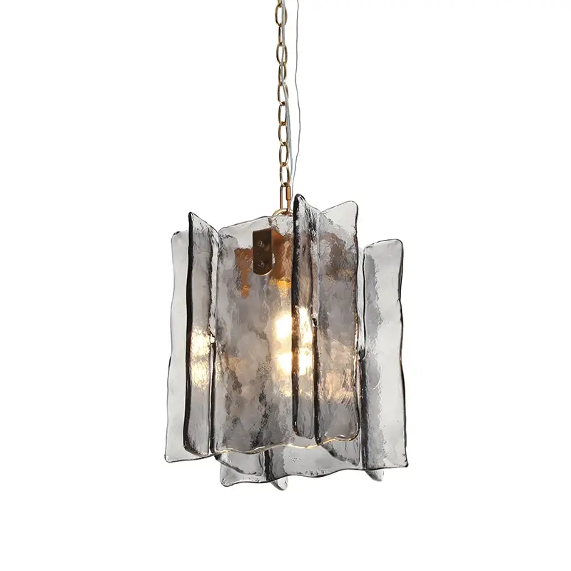 Lampu Liontin Modern Kaca Buatan Tangan Persegi