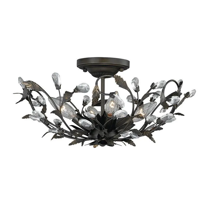 Perlengkapan Lampu Langit-langit Kristal Vintage